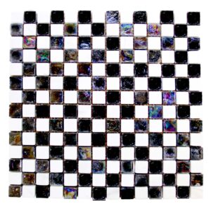 MOSAIIKKILAATTA 30X30 MUSTA/VA-