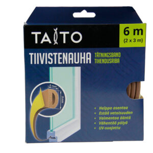 Taito tiivistenauha D ruskea 2x3m 9x6mm