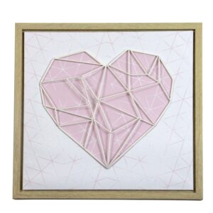 TAULU pinkki sydän 40x40cm&