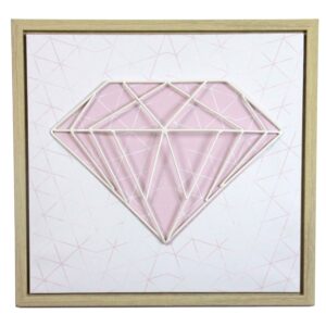 TAULU pinkki timantti 40x40cm&