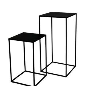 Kukkapöytä mattamusta 70cm s/2