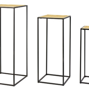 Pöytä metalli rattan kantikas 70cm s/3