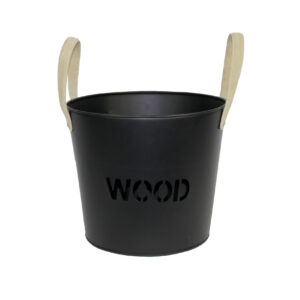 Takkakori musta metalli WOOD M