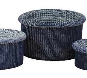 KORI kudottu pyöreä sininen S/3