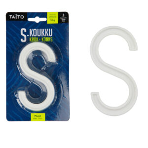 Taito S-koukku muovi 3 kpl