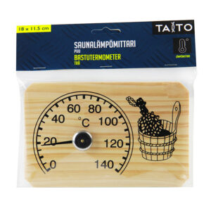Taito saunalämpömittari puu 18x11 cm