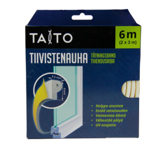 Taito tiivistenauha P valkoinen 2x3m 9x5.5mm