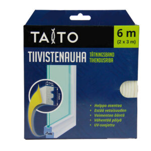 Taito tiivistenauha E valkoinen 2x3m 9x4mm