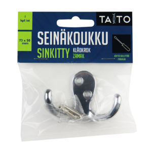 Taito seinäkoukku sinkitty 50 x 73 mm-