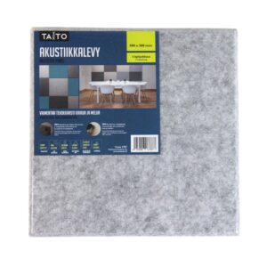 Taito akustiikkalevy 4kpl harmaa 300x300x9mm-