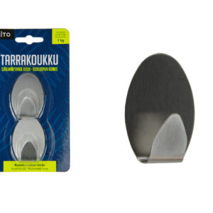 Taito tarrakoukku teräs 2 kpl soikea 50x35mm